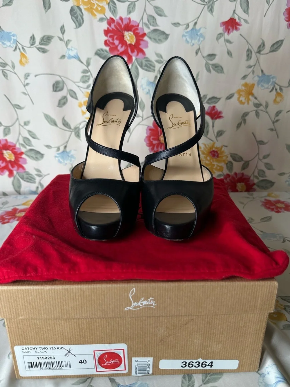 CHRISTIAN LOUBOUTIN- Authentic- Catchy Two 120 Kid Heels Great Condition Size 40